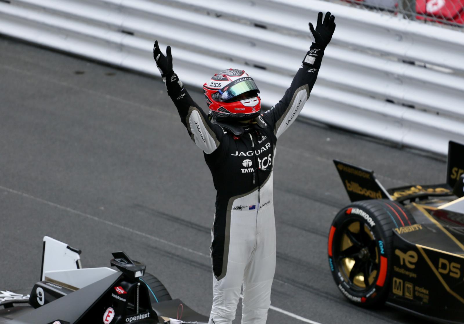 Mitch Evans Seeks Answers After Unusual Formula E Setback 3 Mitch Evans celebrates a previous Jaguar win in Monaco