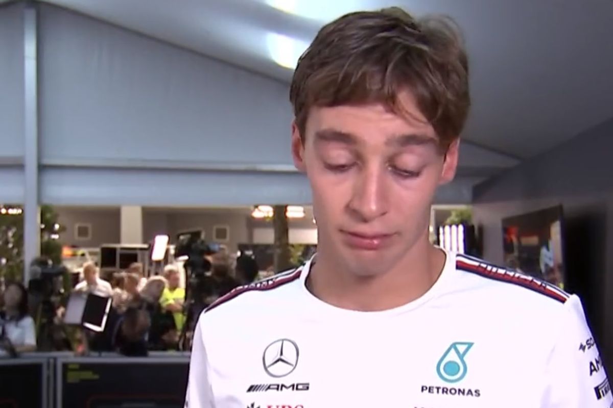 George Russell Devastated After Shocking Collision with Lewis Hamilton 3 George Russell emotional after race retirement at Spa