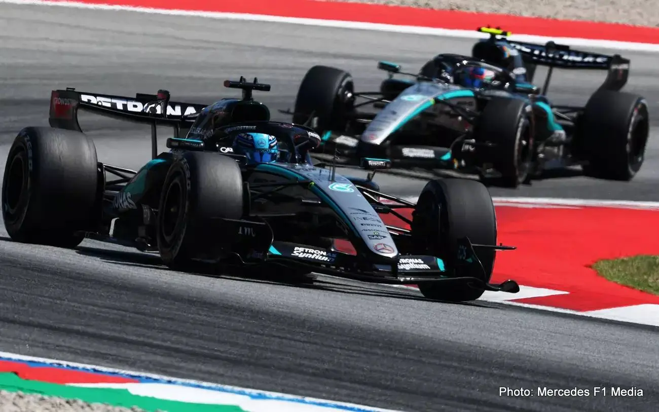 George Russell Expresses Shock Over Ferrari’s Confusing Moves 2 George Russell reacts to Ferrari’s sprint qualifying pace at Silverstone