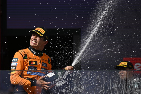 Lando Norris Triumphs at Hungarian GP After Intense Oscar Piastri Incident 2 Lando Norris leads during the Hungarian Grand Prix at the Hungaroring