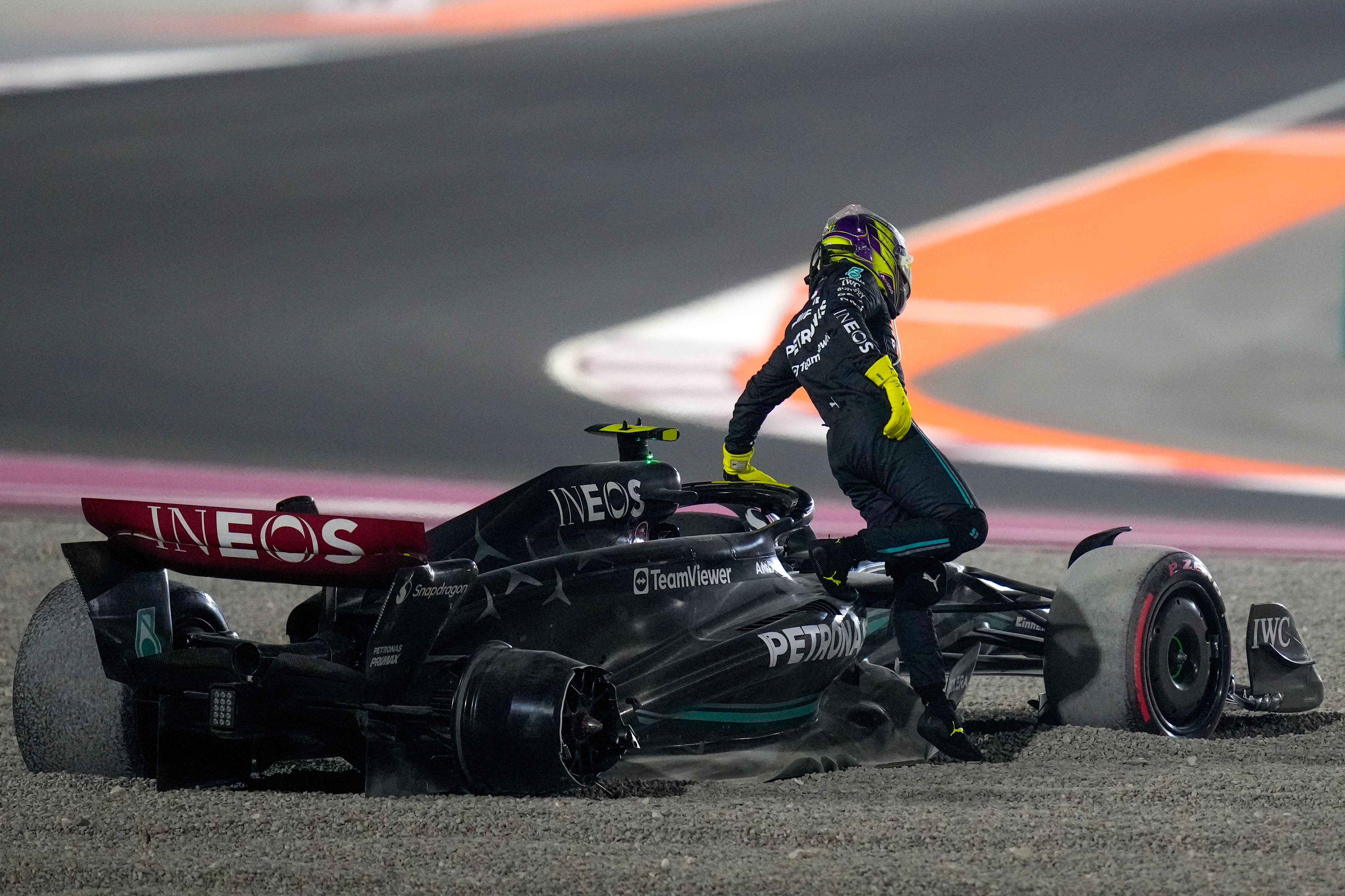 George Russell Explodes with F-Bomb Rage at Mercedes Team Radio 2 Lewis Hamilton and George Russell react after Spa collision during the Belgian Grand Prix