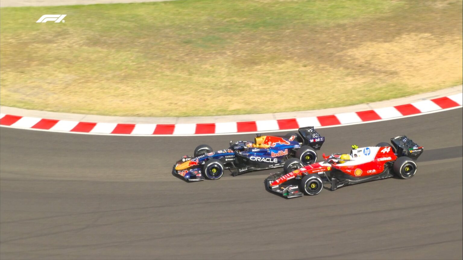 Max Verstappen Reveals Strategy Behind Lewis Hamilton’s Dive-Bomb Move 2 Max Verstappen overtakes Lewis Hamilton at Turn 1 in Budapest