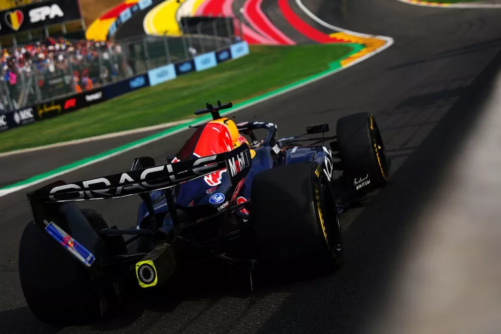 Max Verstappen Confirms Comeback of Controversial Red Bull Rear Wing 3 Red Bull RB22 fitted with updated 'Macarena' rear wing concept