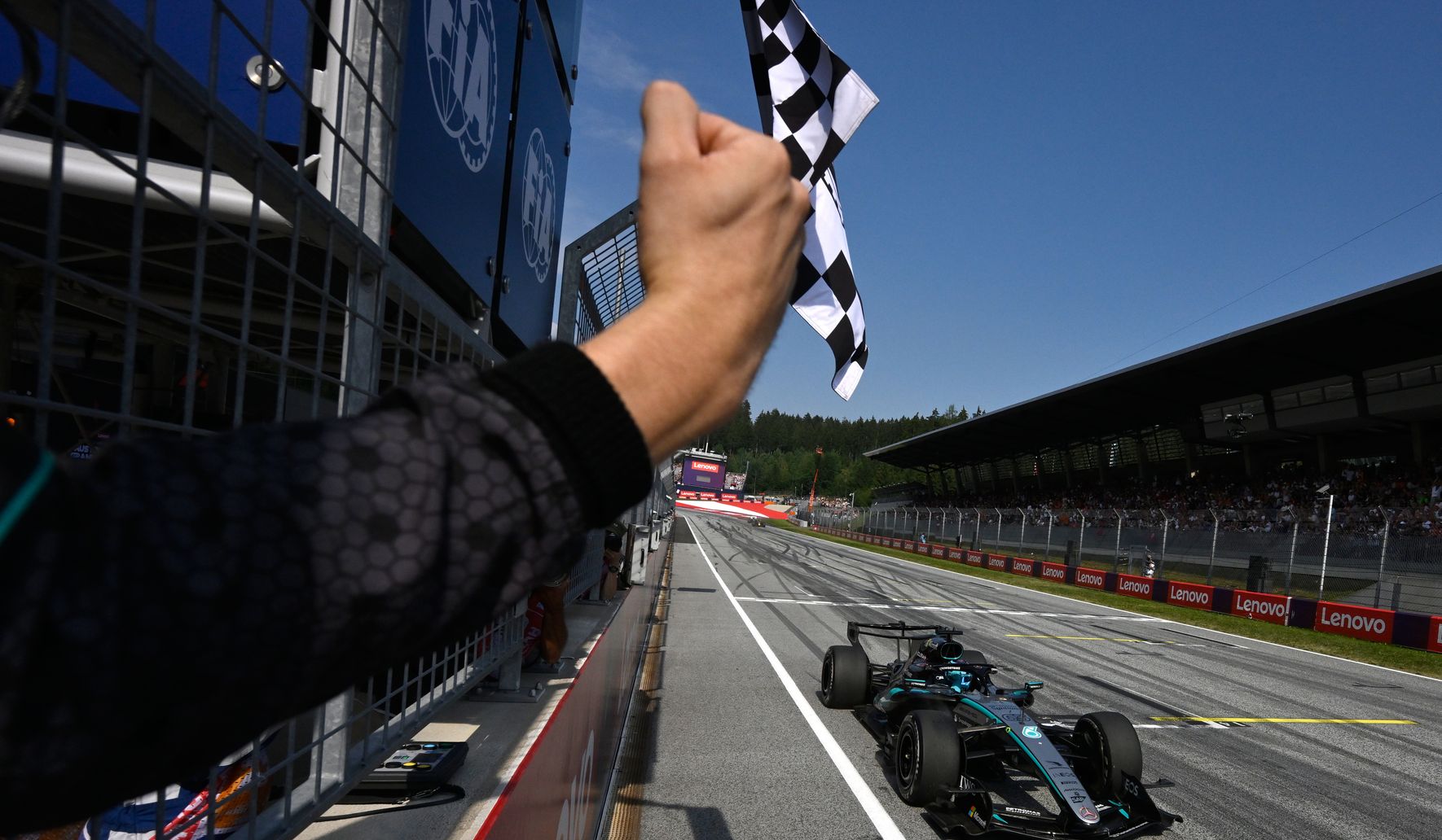 Russell Shares Intense Mercedes Challenge Ahead of Home Grand Prix 3 George Russell celebrates victory at the Austrian Grand Prix