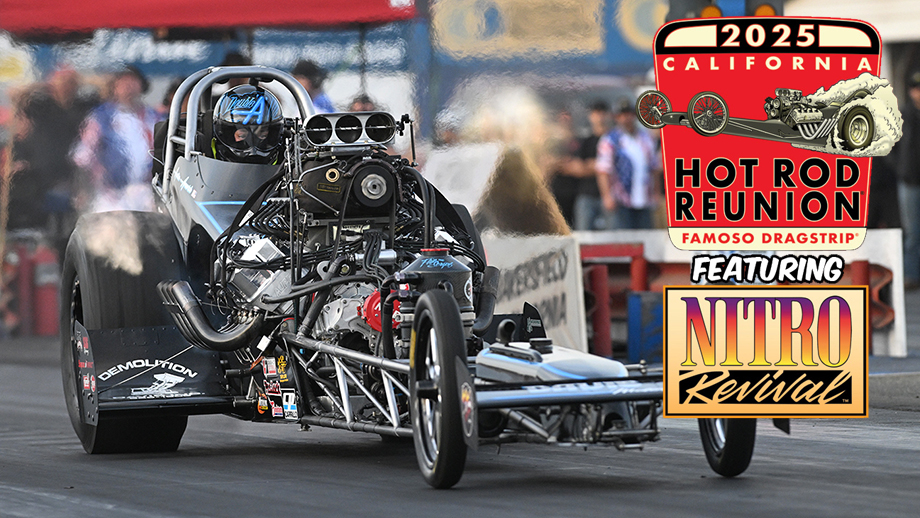 California Hot Rod Reunion Returns to Famoso with Nitro Power and 17 Exciting Classes 2 California Hot Rod Reunion at Famoso Dragstrip with nostalgia drag racers staging