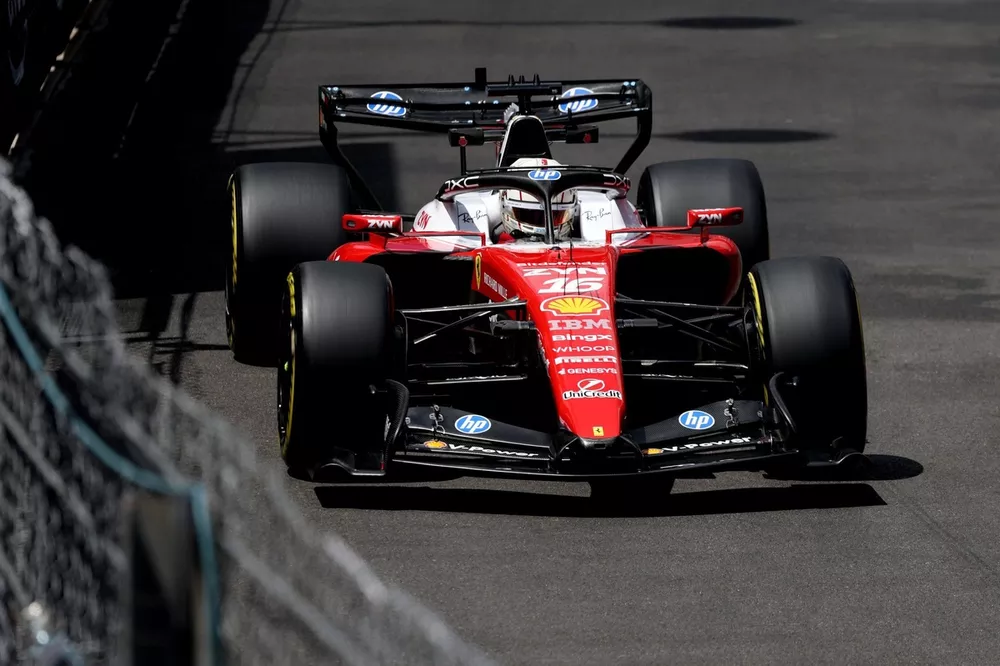 Charles Leclerc Reveals Insider Insights on New F1 Circuit 3 Charles Leclerc assesses the limits during early running at Madring