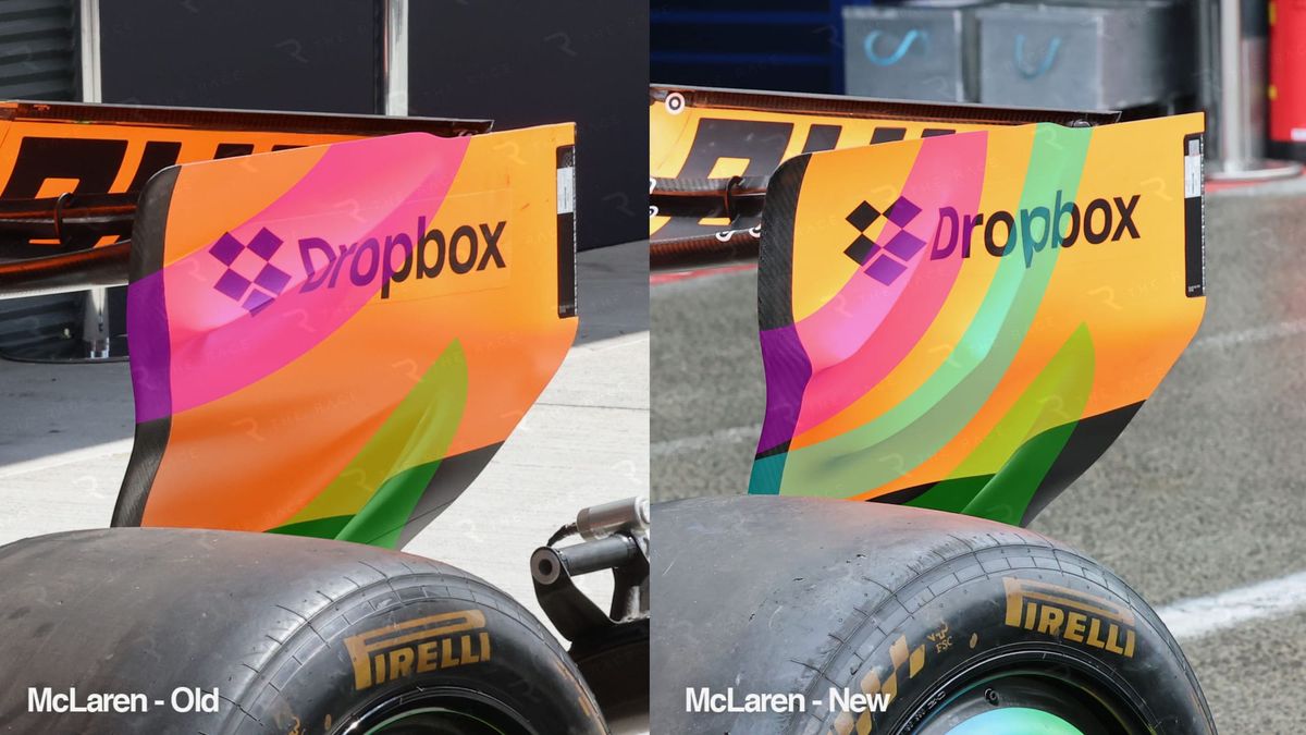 Crinkled McLaren Rear Wing Revealed in Dutch GP F1 Upgrades 2 McLaren’s crinkled rear wing endplate detail at Zandvoort