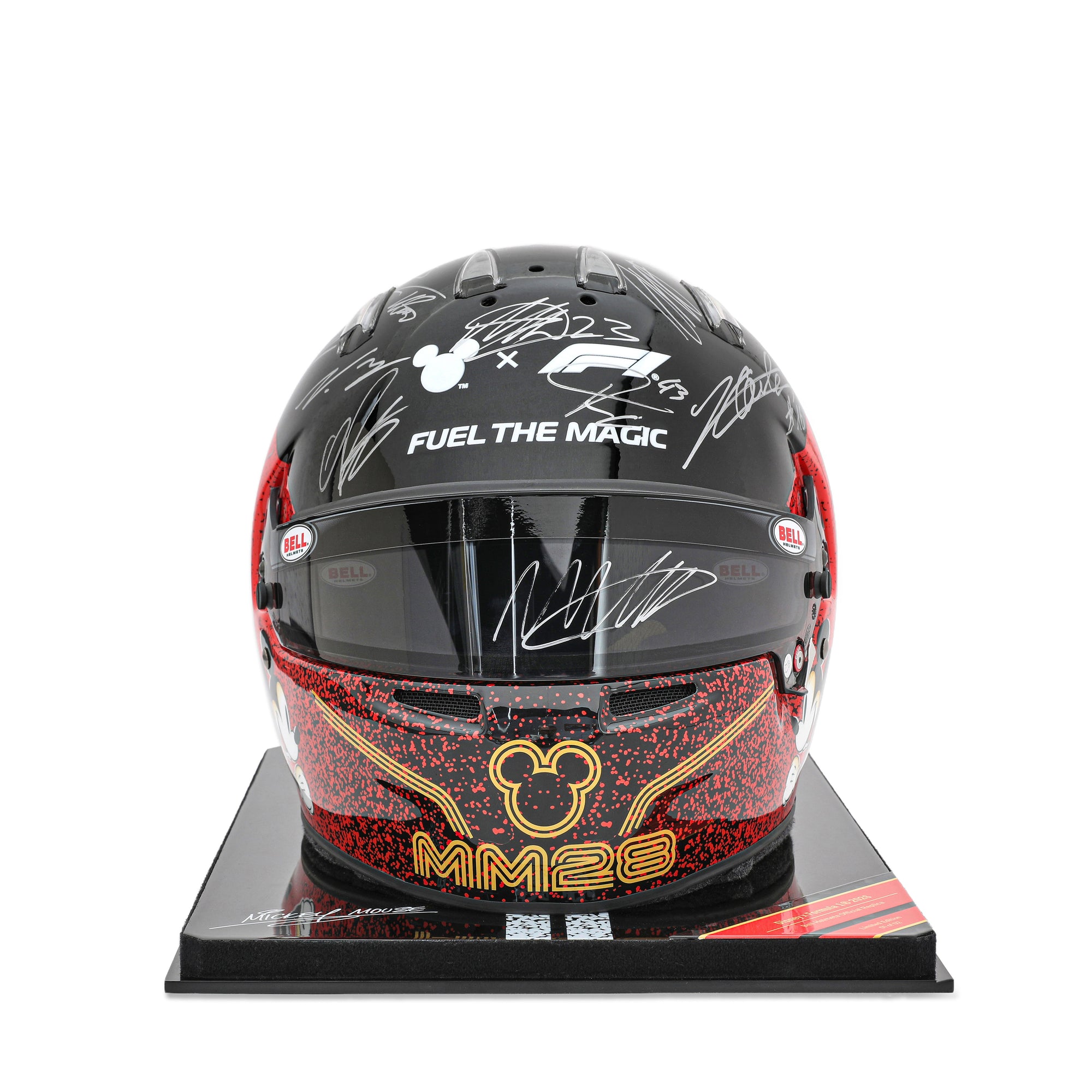 Unique F1 Helmet Breaks Historic Auction Record for Charity 3 Presentation of Disney–Make-A-Wish F1 helmet by F1 Authentics