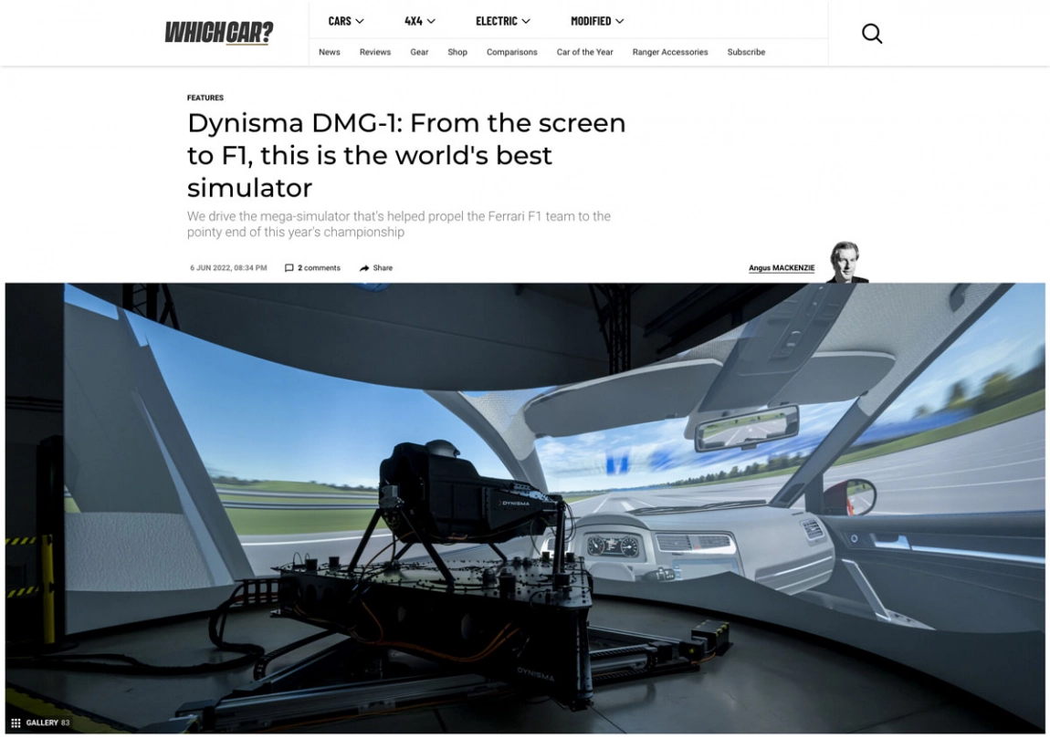 Discover the Mind-Blowing Dynisma F1 Simulator Experience 2 Dynisma DMG-S Formula 1 simulator platform in operation