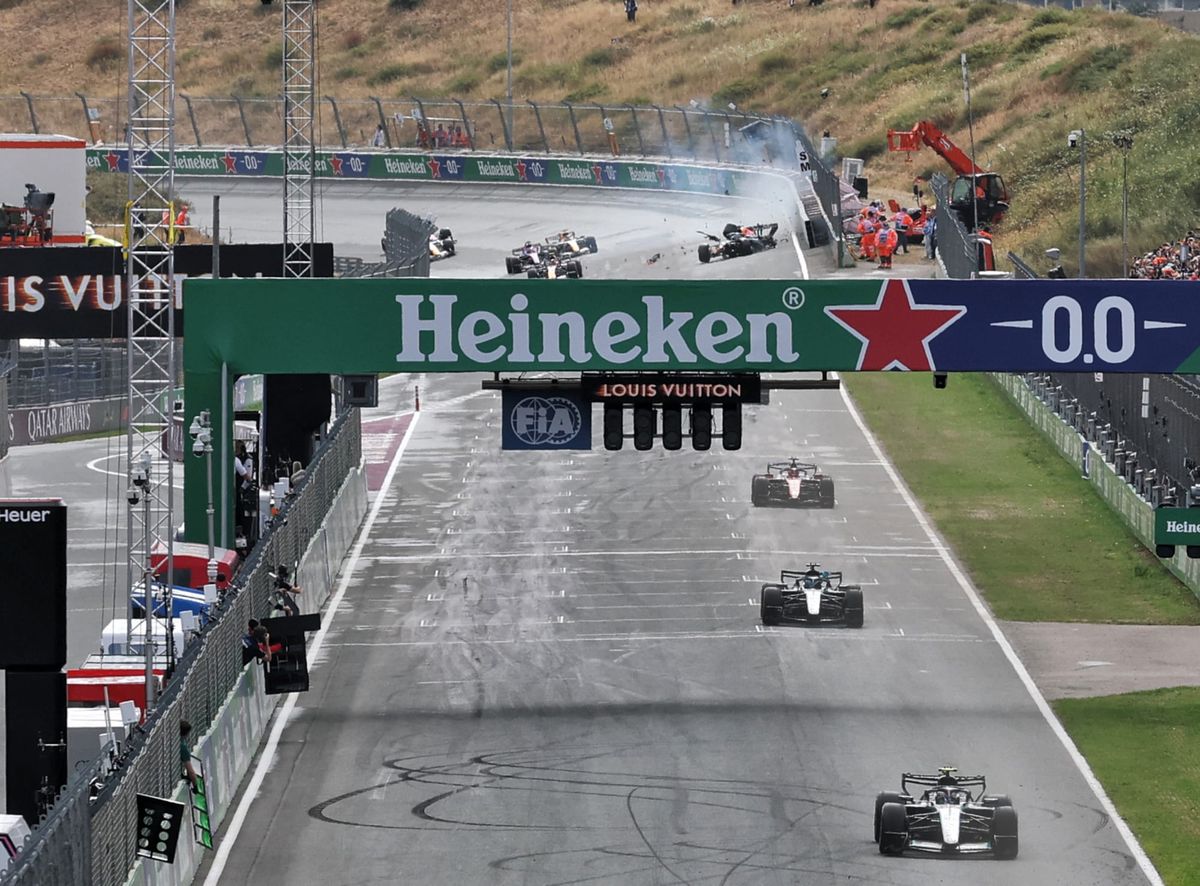 Max Verstappen’s Massive Crash Sparks Red Flag at Dutch GP 3 Marshals recover Verstappen’s car after Dutch GP lap-one crash