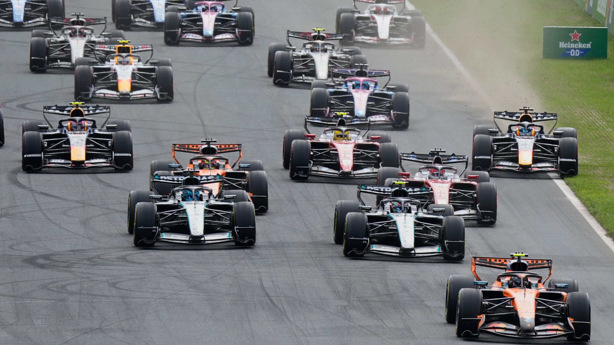 F1 Dutch GP Halted After Verstappen’s Massive Crash Shocks Fans 3 Marshals repair barriers after Max Verstappen’s crash at the Dutch Grand Prix