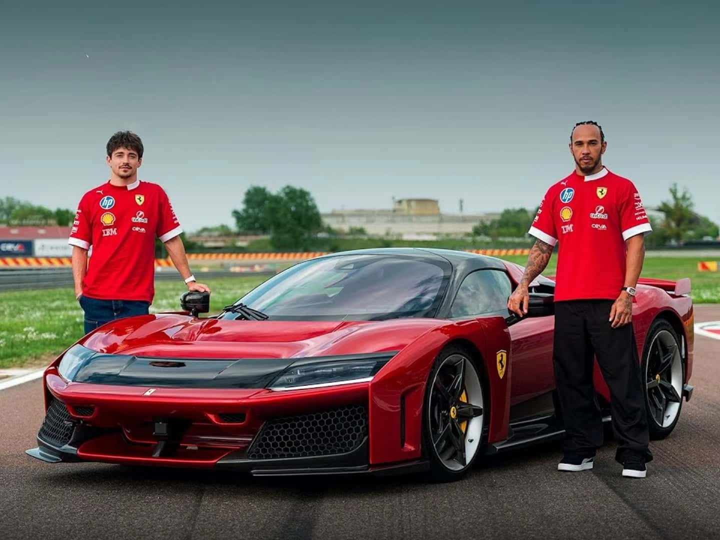 Lewis Hamilton Confirms Denied Ferrari Request in Uplifting Statement 3 Lewis Hamilton pictured with a Ferrari F80 road car
