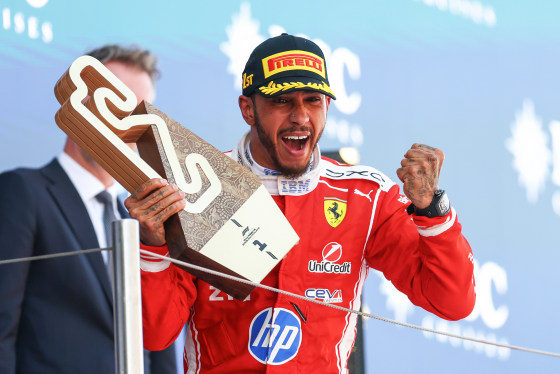 Lewis Hamilton Receives Crucial Ferrari Tips in Historic F1 Chase 2 Lewis Hamilton celebrates his first Ferrari Grand Prix victory