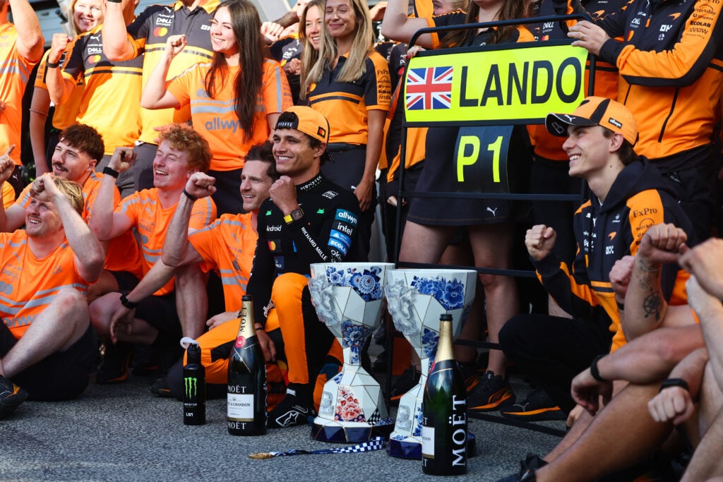 Lando Norris reveals F1 rivals’ interest before signing huge McLaren deal 3 McLaren’s Lando Norris during a media session following his new contract announcement