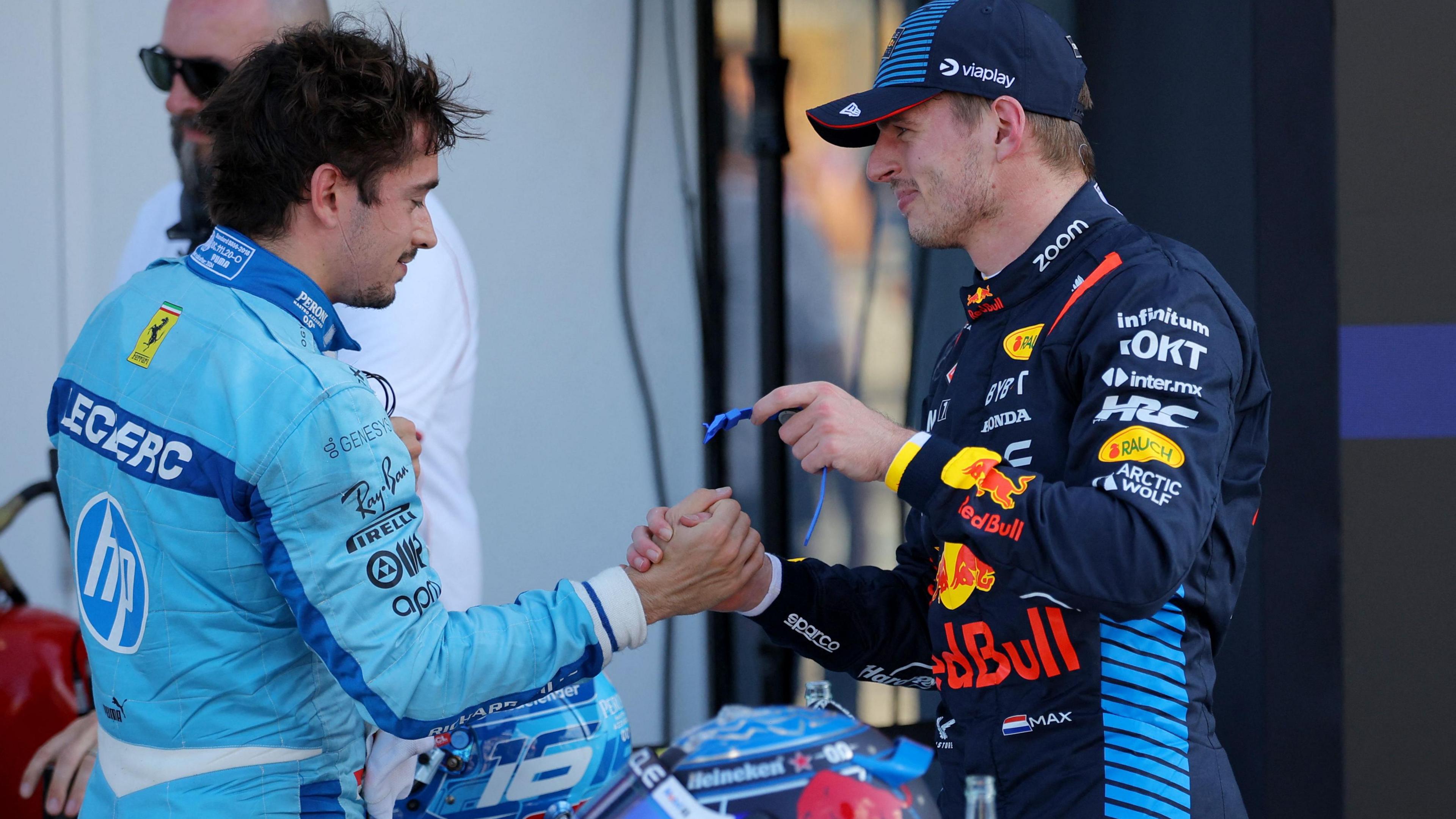 Charles Leclerc Issues Strong Warning on Max Verstappen’s Critical Direction Mistake 3 Max Verstappen leads Charles Leclerc during the Miami Grand Prix