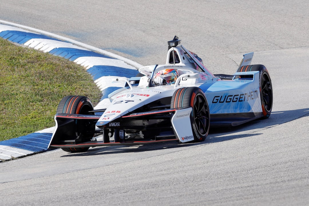 Formula E Champion Prepares for a Dramatically New Title Battle 2 Formula E cars race through London’s ExCeL Docklands indoor-outdoor circuit