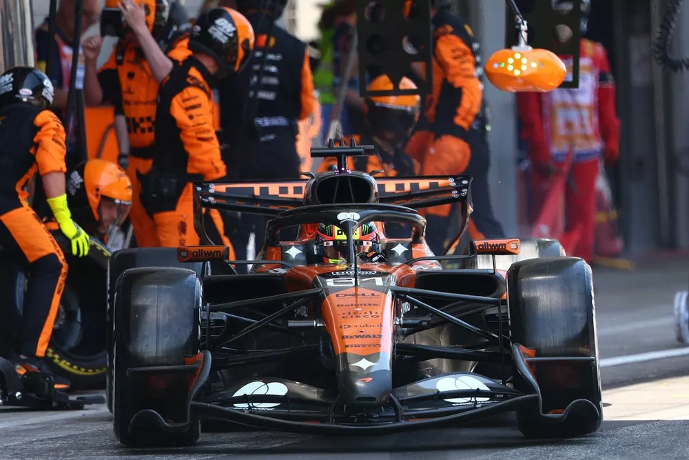 Oscar Piastri Sparks New Hope with McLaren Breakthrough 3 McLaren F1 car awaiting updates in the garage