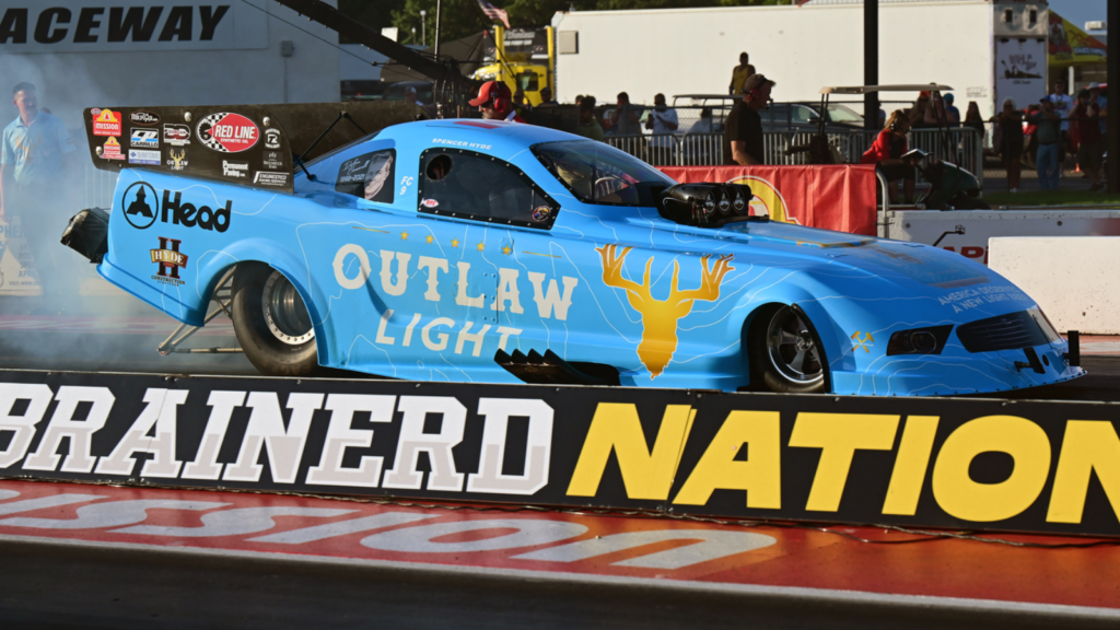 OUTLAW Light Beer Shines with Spencer Hyde at NHRA Brainerd Nationals 2 Spencer Hyde’s OUTLAW Light Beer Funny Car at Brainerd International Raceway