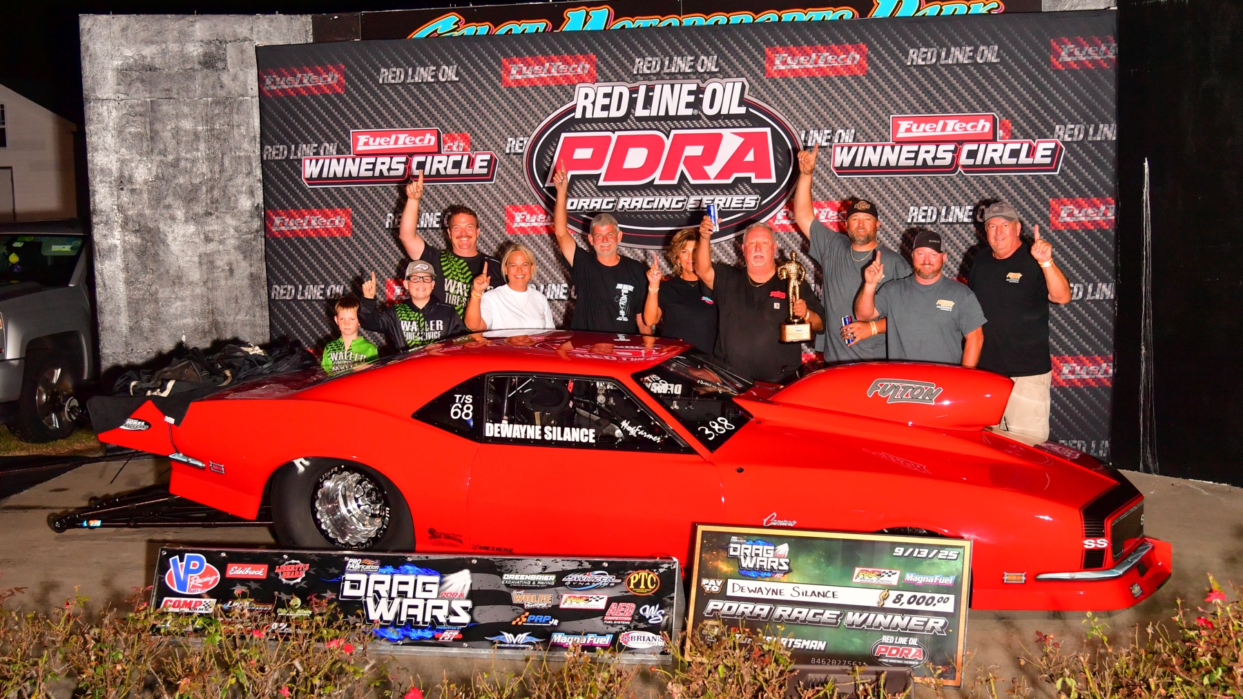Butner, Camp, Green, Beattie Jr., and Vincent Dominate PDRA Drag Wars 2 Marcus Butner’s ‘Heartbreaker’ Camaro launching during PDRA Drag Wars in Benson, North Carolina