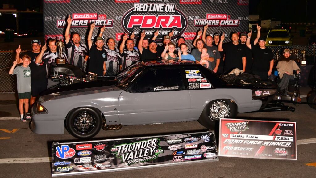 Richard Reagan Charges Toward Pro Street Title at PDRA Thunder Valley 2 Richard Reagan's 1991 Mustang at the PDRA Thunder Valley Throwdown