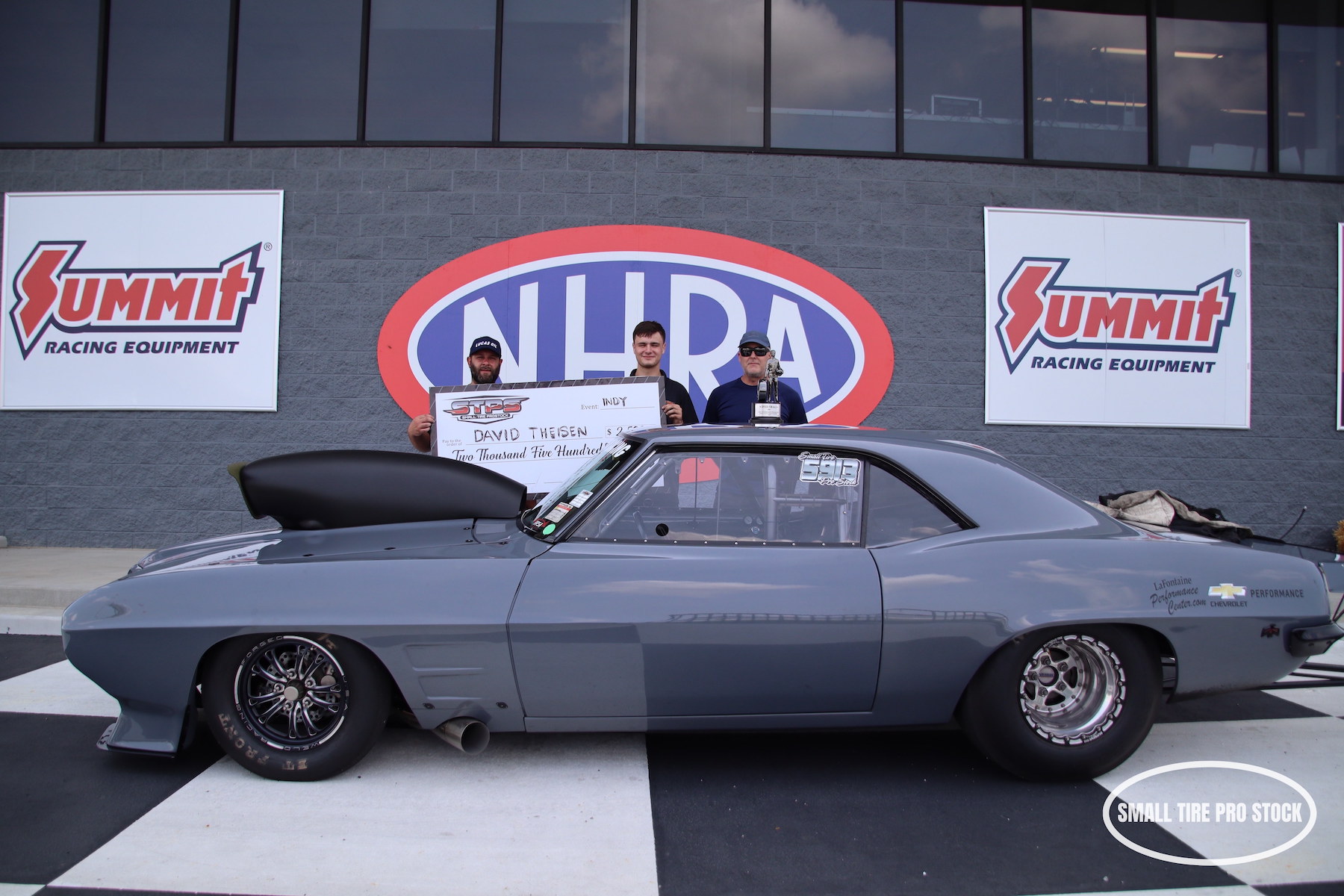 David Theisen Claims Thrilling Small Tire Pro Stock Indy Win and NHRA Wally 2 Small Tire Pro Stock competitors at Lucas Oil SummerNationals