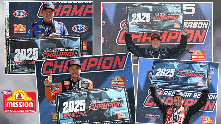 NHRA Mission Foods Drag Racing Series Title Race Intensifies With Two Events Left 2 NHRA contenders during a tight regular-season title fight