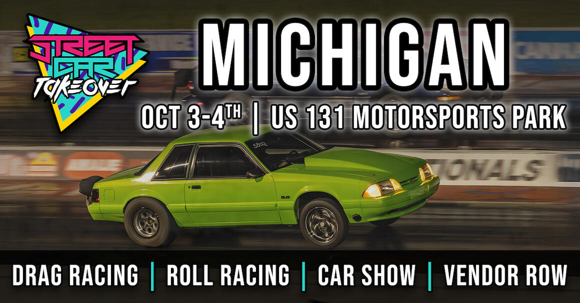 Sick Michigan Miles to Showcase 250 Fastest Street Cars in Michigan 3 Spectators and race cars at a Michigan drag strip during a street car event