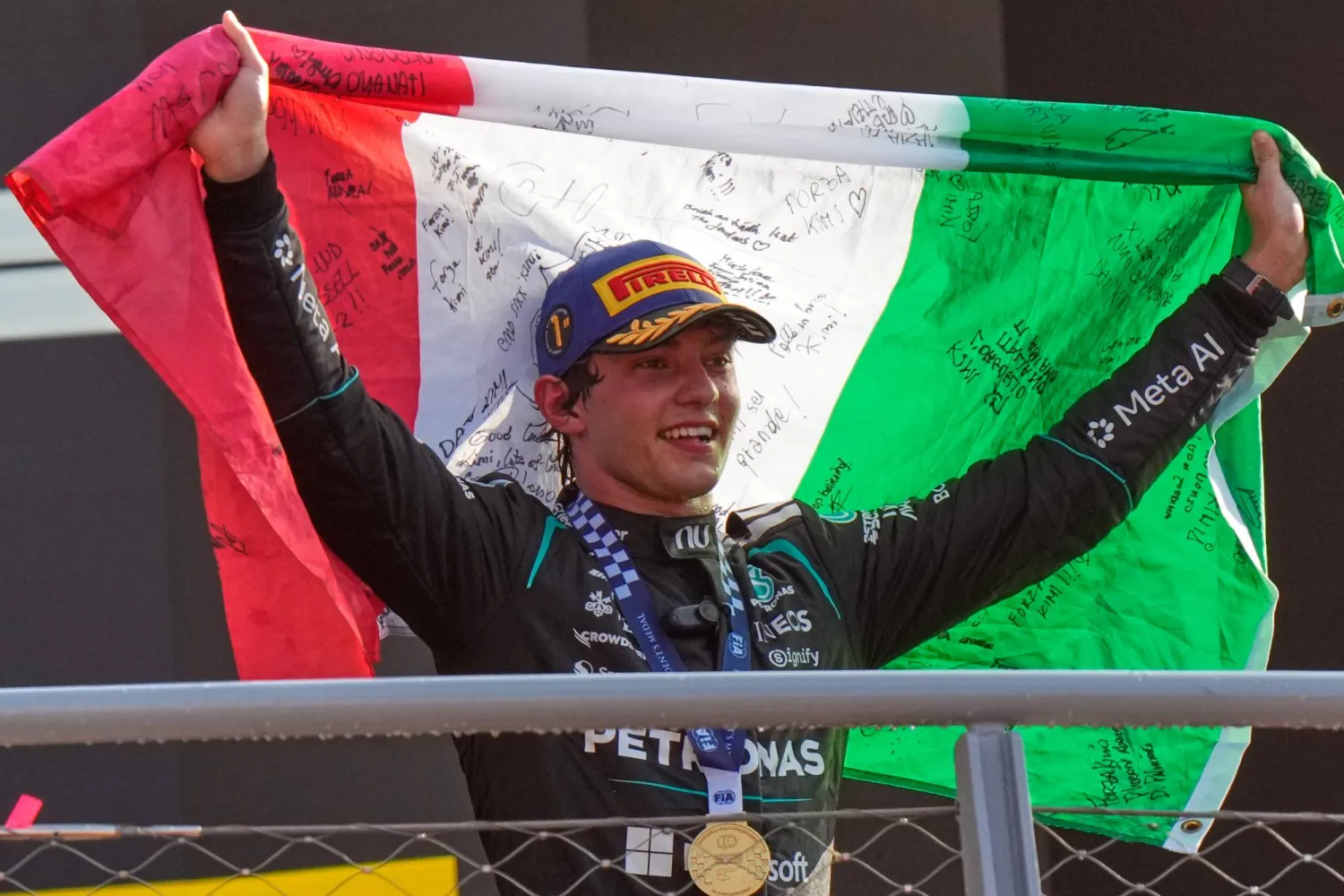 Kimi Antonelli’s Unforgettable Celebration Shocks After Italian GP Win 3 Antonelli wins the Italian GP from the back of the grid