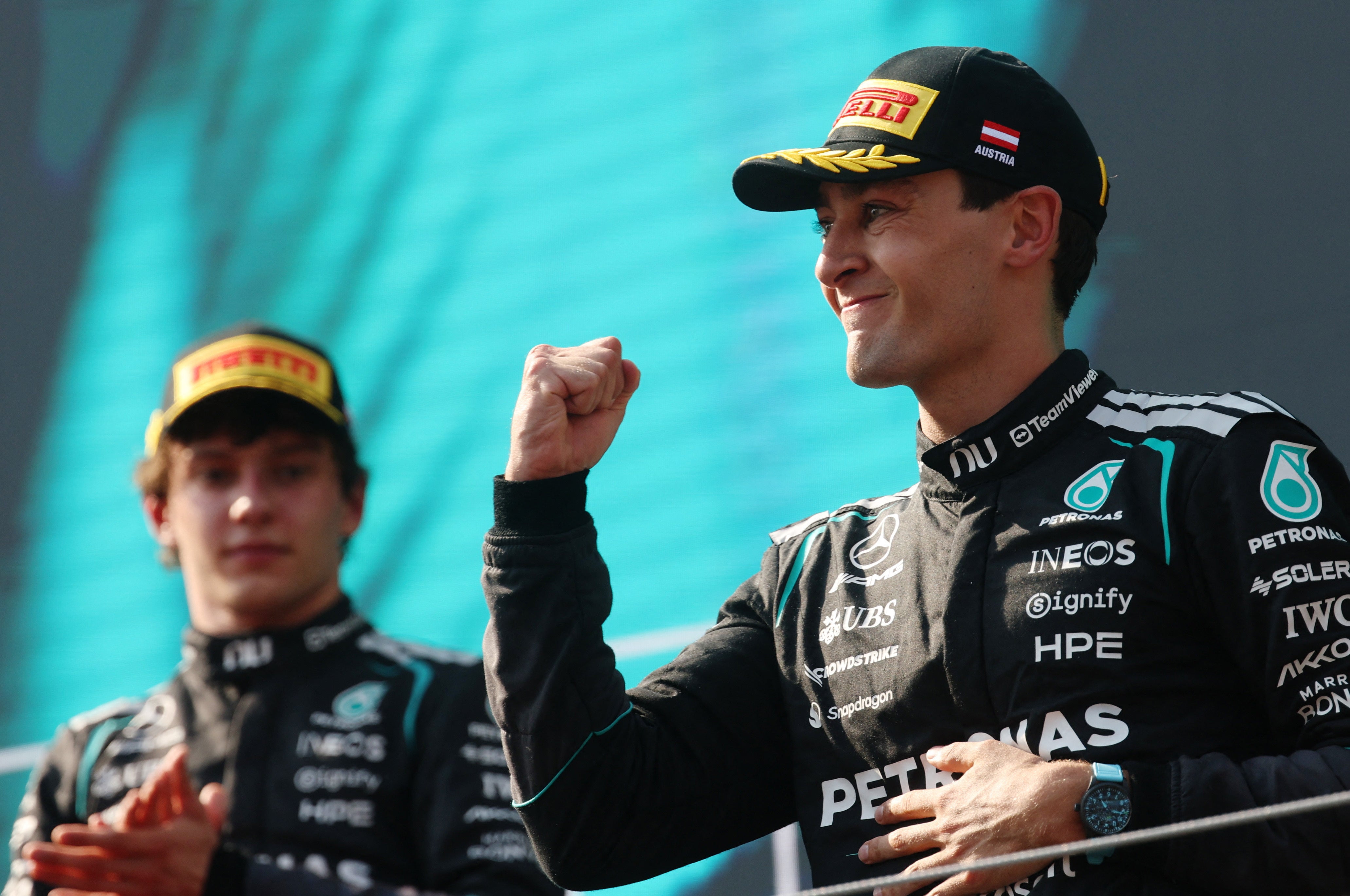 George Russell Declares 'Most Dominant' Performance as F1 Title Dreams Spark 2 George Russell leads the field during a dominant Grand Prix weekend