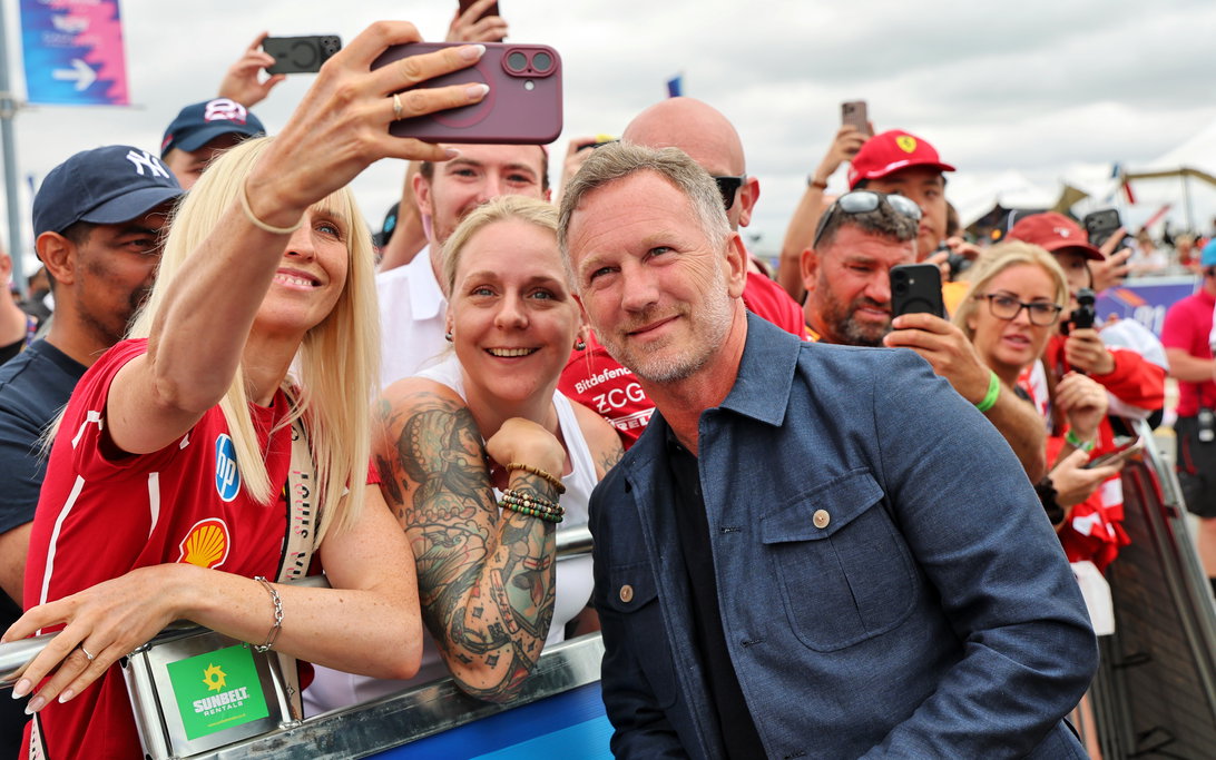Christian Horner Admits He’d Break F1 Return Promise for Ferrari 2 Christian Horner during a Formula 1 weekend, linked with a potential Ferrari role