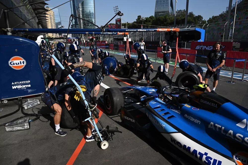 LIVE: Thrilling 2026 F1 Azerbaijan GP - Baku Free Practice 1 Action 2 Cars on the Baku City Circuit during Azerbaijan GP practice