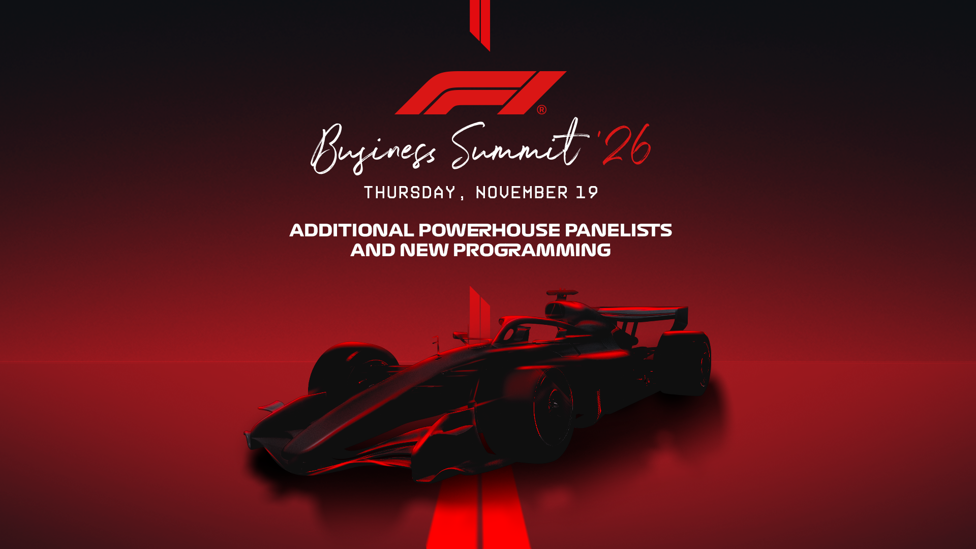 F1 Business Summit Welcomes Exciting New Speakers in Las Vegas 3 F1 Business Summit promotional artwork for Las Vegas edition
