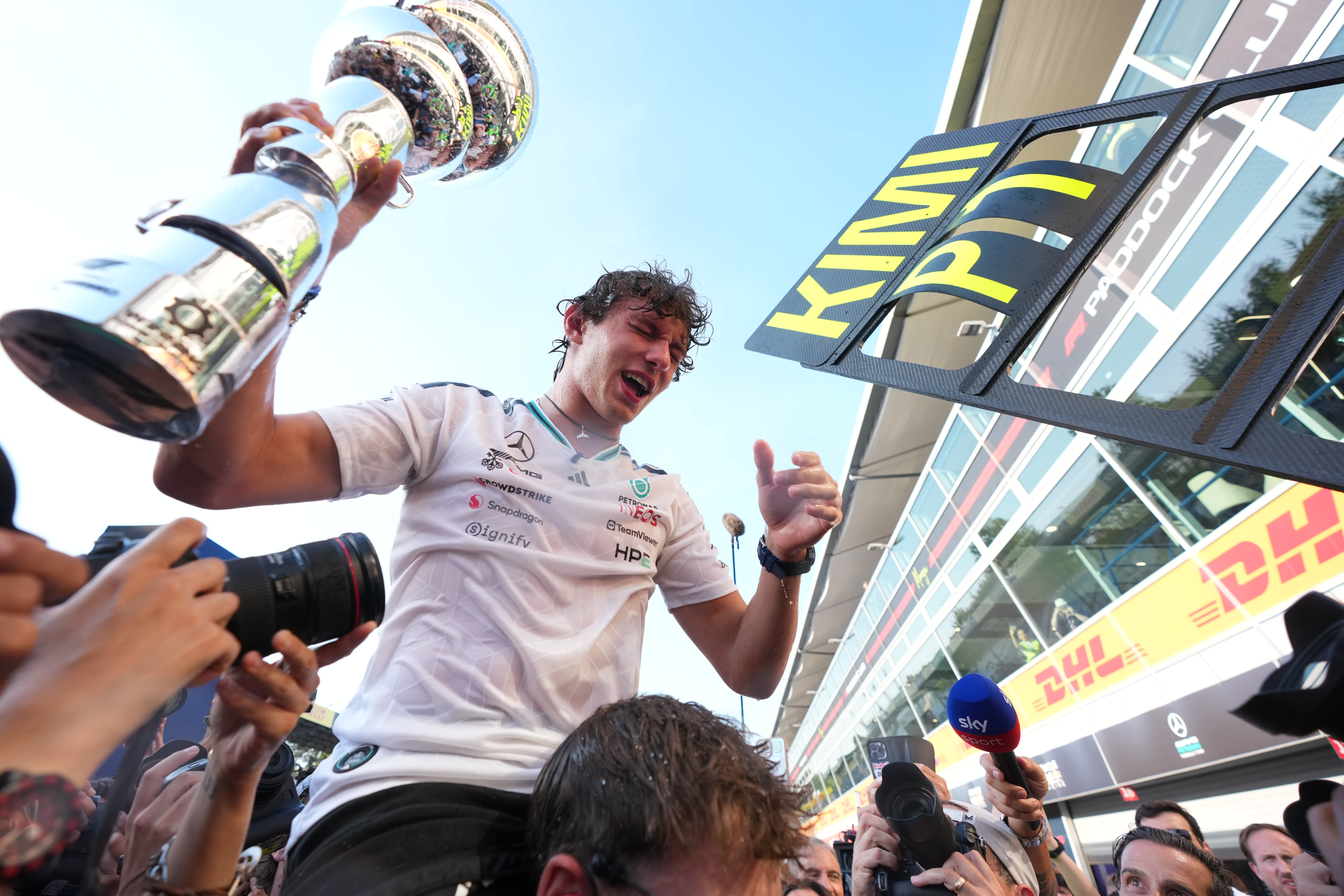 Kimi Antonelli’s Unforgettable Celebration Shocks After Italian GP Win 2 Kimi Antonelli celebrates Italian GP victory at Monza