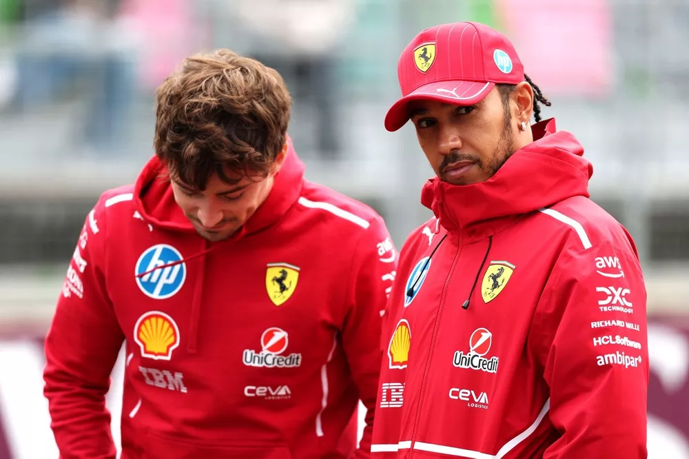 Charles Leclerc Confirms Ferrari’s Top Driver Role at Italian GP 2 Ferrari pairing of Lewis Hamilton and Charles Leclerc prepare for Monza qualifying
