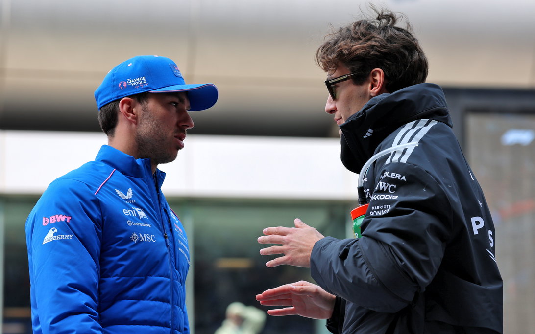 George Russell Shocked by Unexpected Pierre Gasly Challenge 2 George Russell reacts as Pierre Gasly claims a surprise Monza pole position