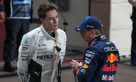 Max Verstappen Issues Bold 'One Second' Claim After George Russell Loss 2 George Russell leads Max Verstappen at the Azerbaijan Grand Prix