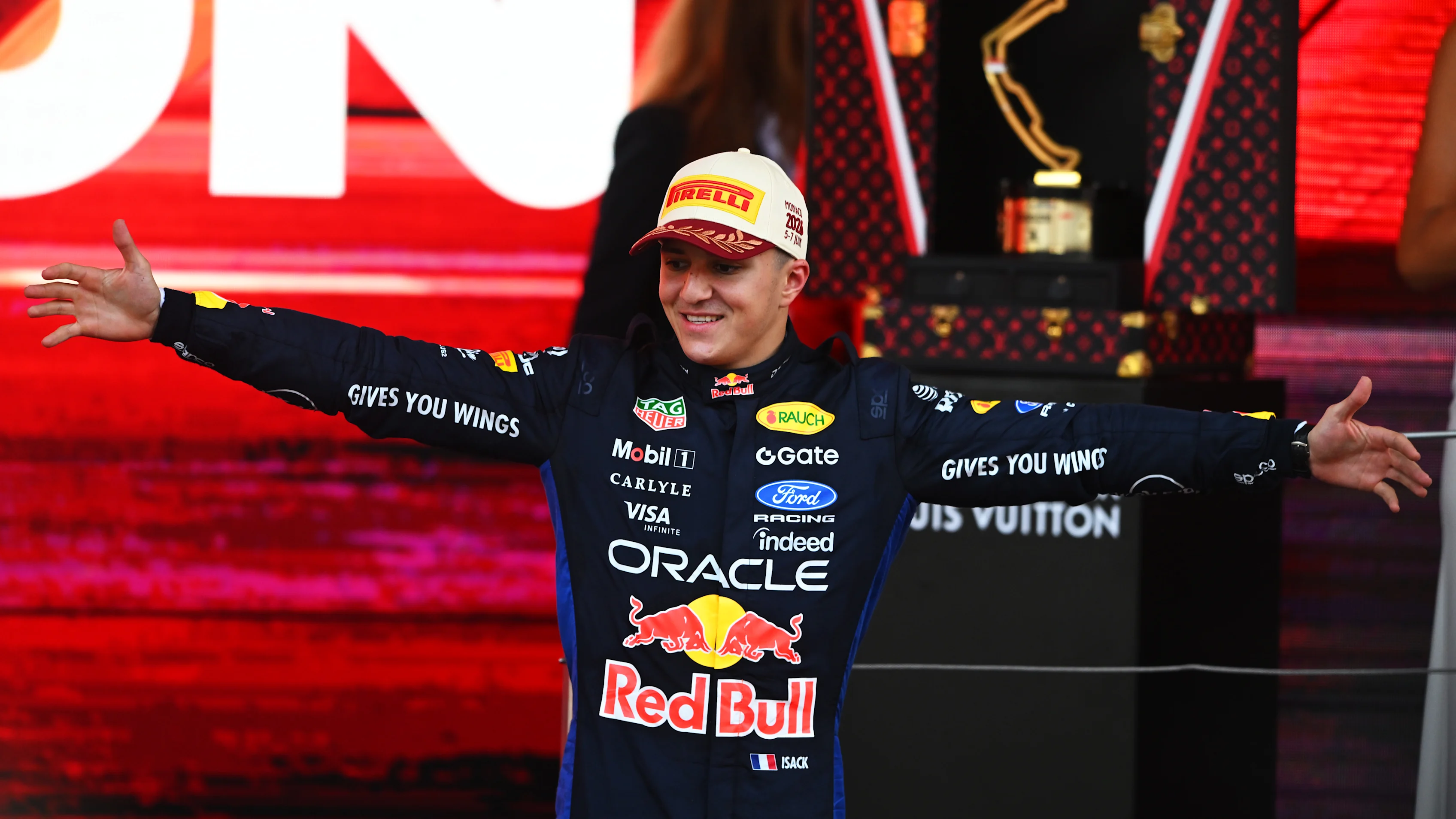 Isack Hadjar Grateful for Even Sweeter Podium Victory 2 Isack Hadjar celebrates Monaco podium after appeal ruling