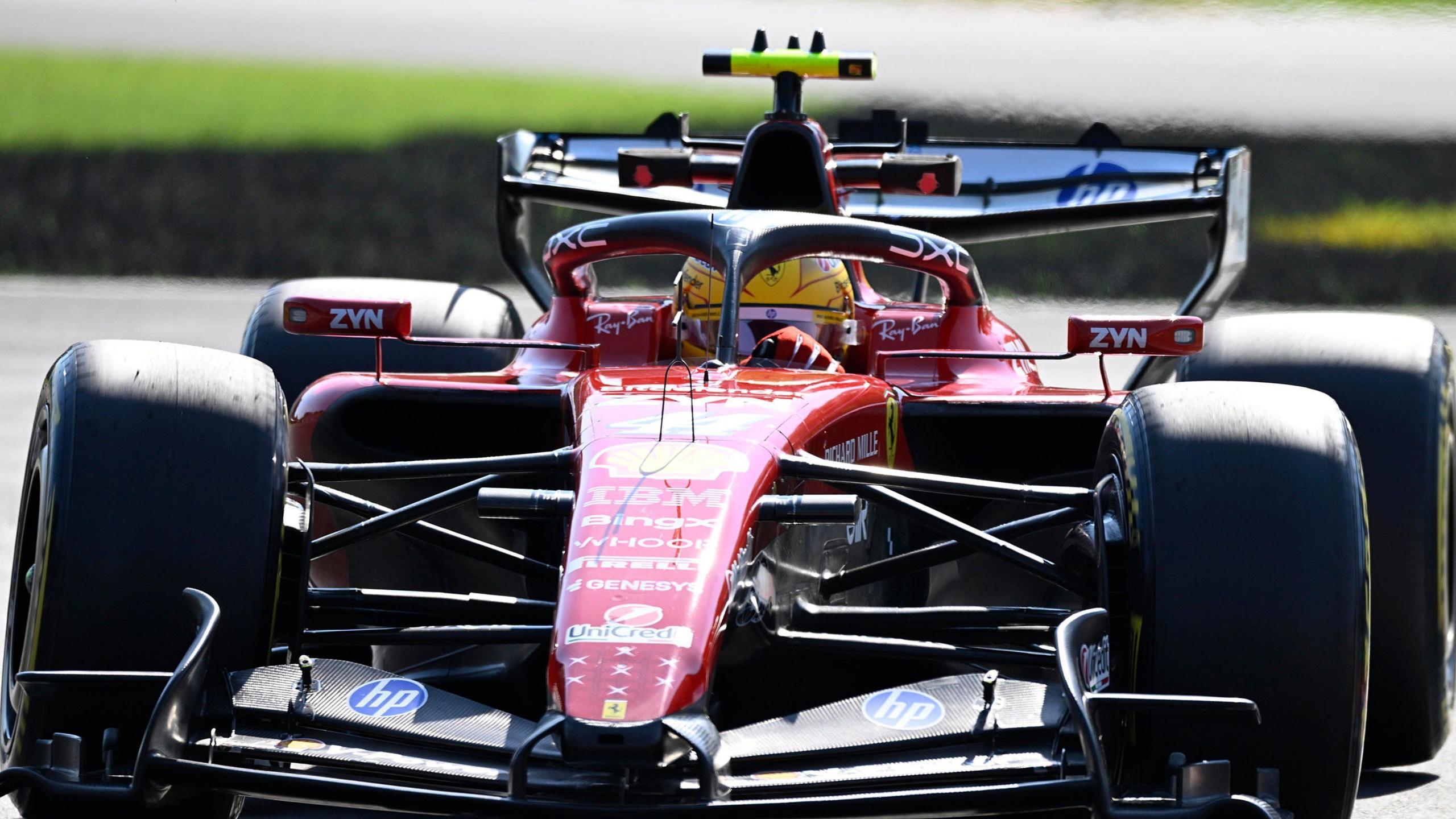George Russell Battles Ferrari for Monza Pole as Lewis Hamilton Closes In 2 George Russell leads a Ferrari during Italian GP practice at Monza