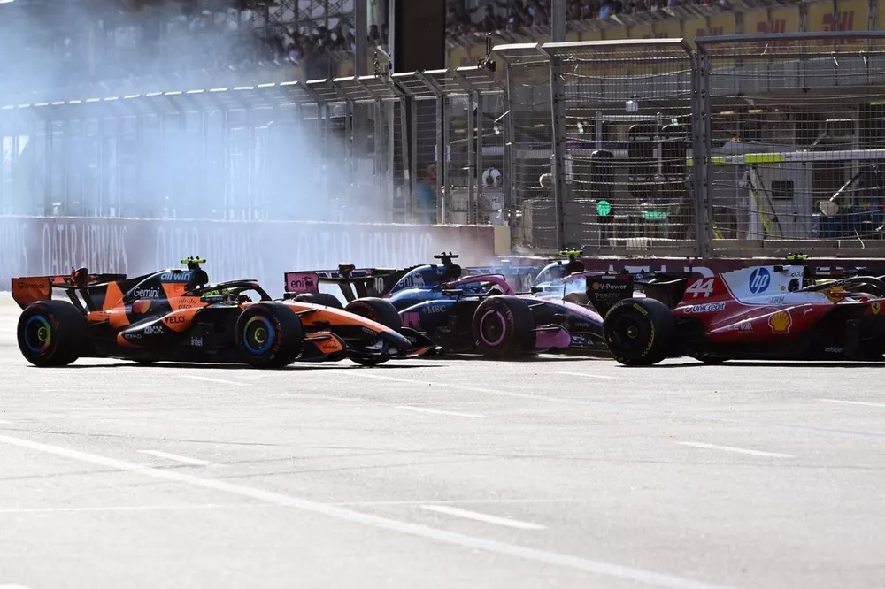 Lando Norris Faces 'Too Harsh' Backlash Over Franco Colapinto Ban Comment 2 Lando Norris reacts after Azerbaijan GP crash involving Franco Colapinto and Pierre Gasly