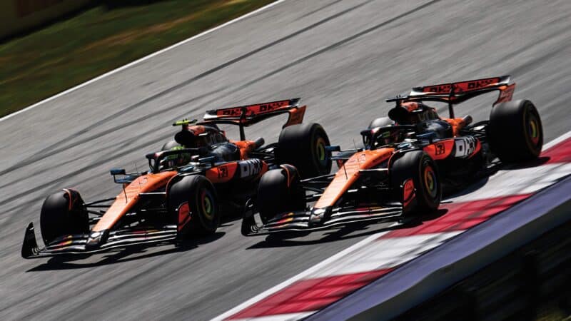 Oscar Piastri Reflects on Thrilling Late Duel with Lando Norris 2 Lando Norris battles Oscar Piastri during the Italian Grand Prix at Monza