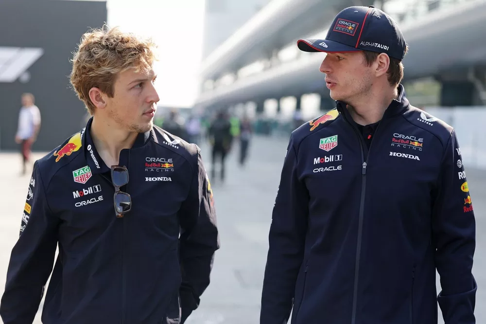 Max Verstappen Reveals Why He Never Asks Liam Lawson for Help 2 Liam Lawson and Max Verstappen during the Italian Grand Prix weekend at Monza