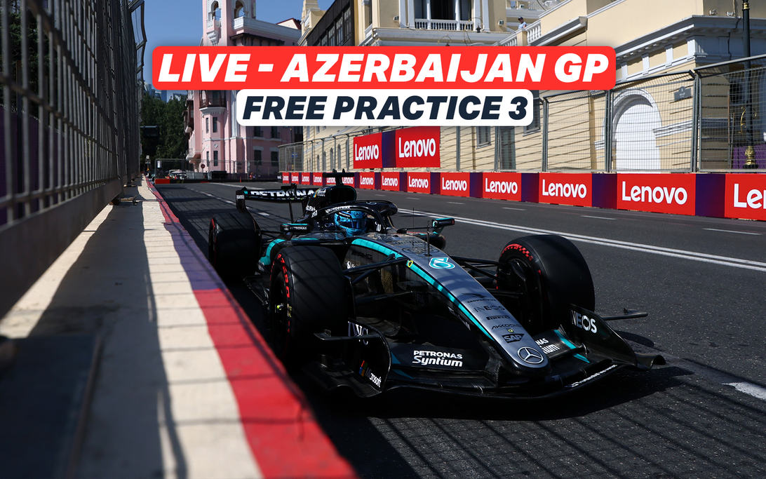 LIVE: 2026 F1 Azerbaijan GP - Baku Free Practice 3 Action 2 George Russell leads FP3 for Mercedes at the Baku City Circuit