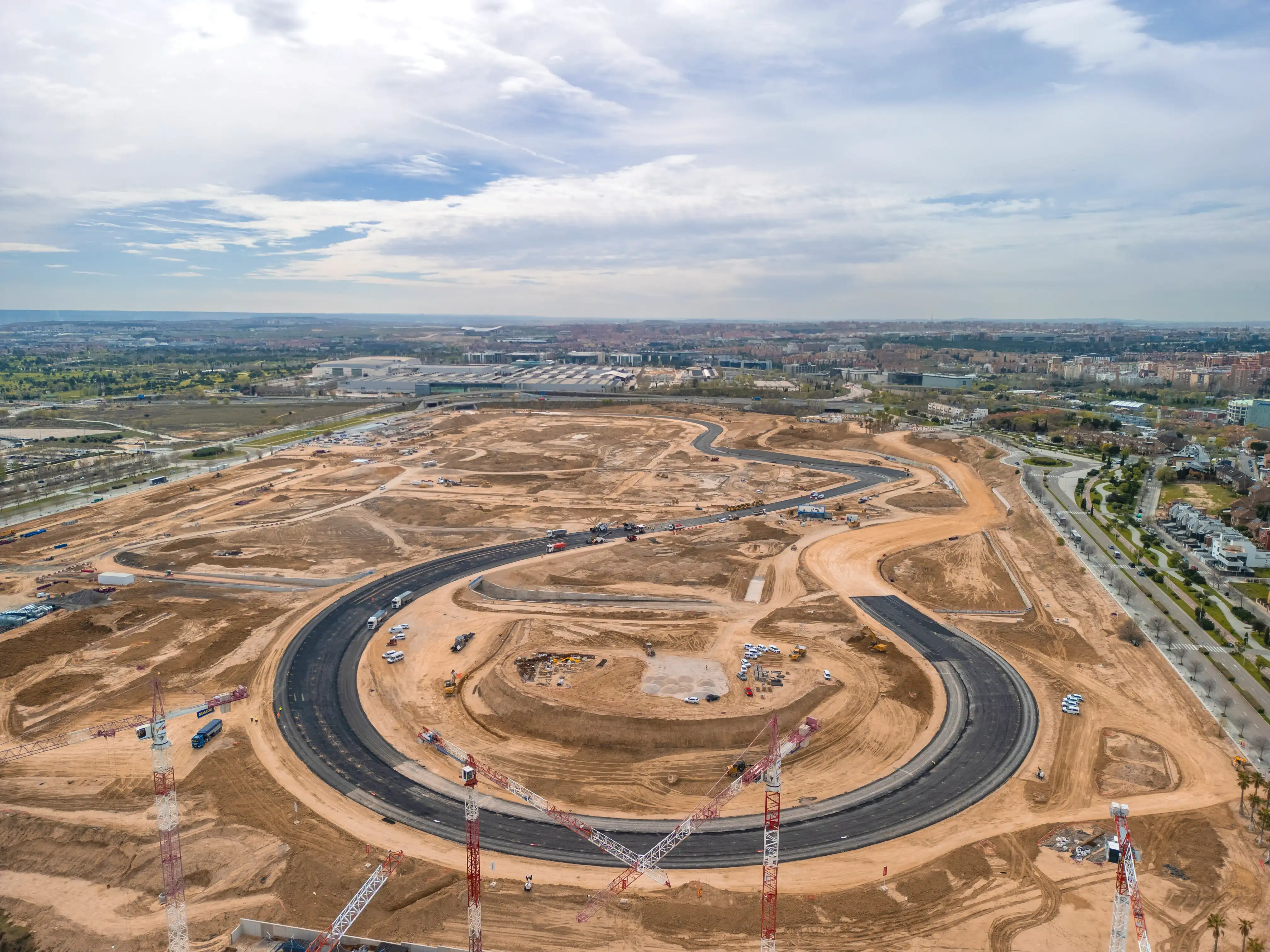 F1 Faces Toughest Challenge Yet at High-Stress La Monumental Madring Corner 3 Paving work at Madring's La Monumental corner