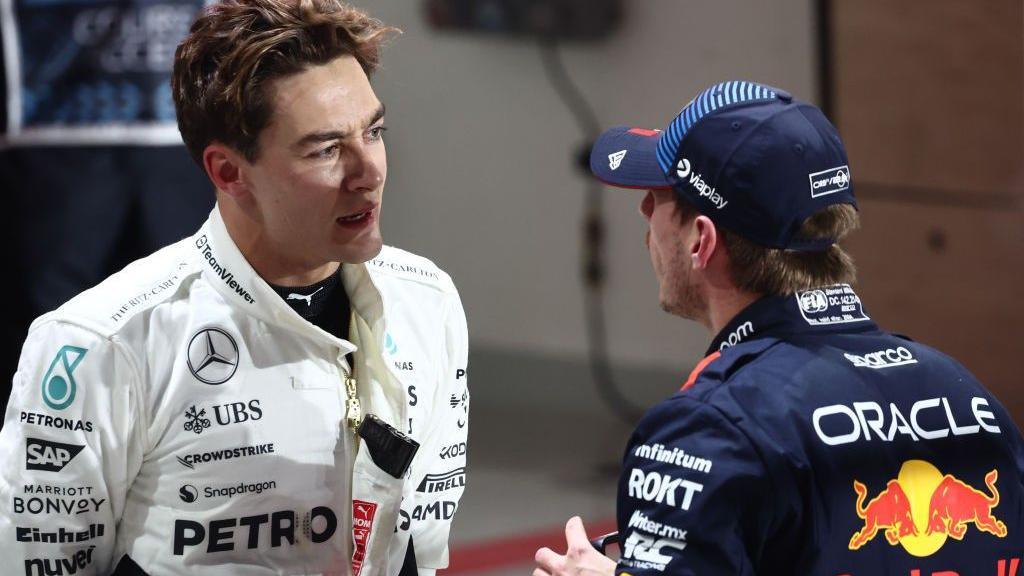 Max Verstappen Called a ‘Shark’ After Sensing George Russell’s Weakness 3 Russell leads Verstappen through Baku’s tight city sections late in the race
