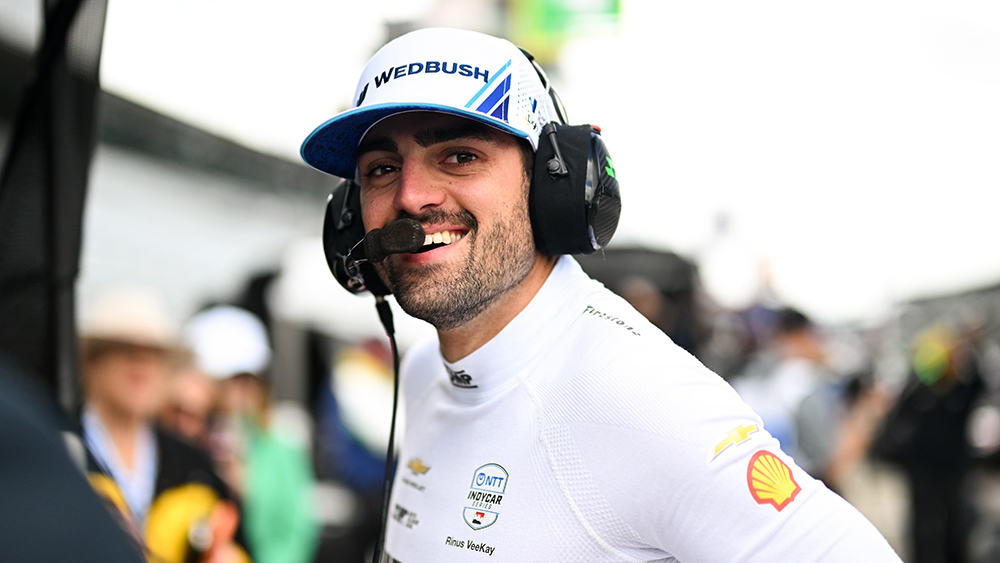 Rinus VeeKay Achieves Key Milestones in Stellar JHR Season 3 Rinus VeeKay reflects in the paddock during the 2026 INDYCAR season