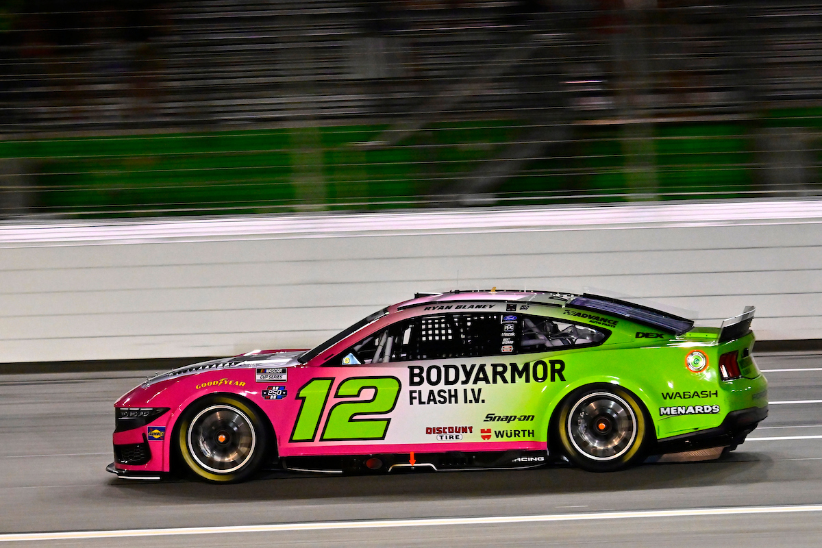 Ryan Blaney Dominates Stage 2, Leads Midway in Bristol Night Race 2 Ryan Blaney leads for Team Penske during Stage 2 at Bristol Motor Speedway