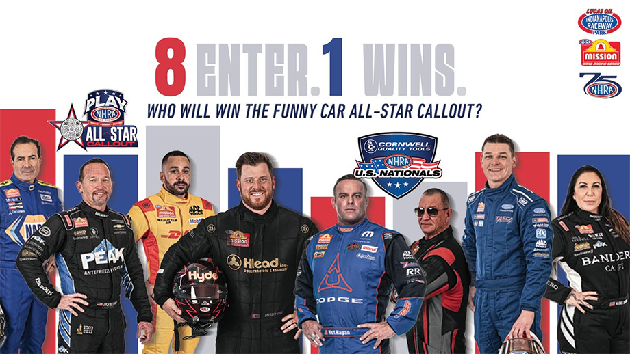 Spencer Hyde Gears Up for PlayNHRA Funny Car Showdown at U.S. Nationals 3 Top Funny Car contenders preparing for the PlayNHRA Callout selections at Indy