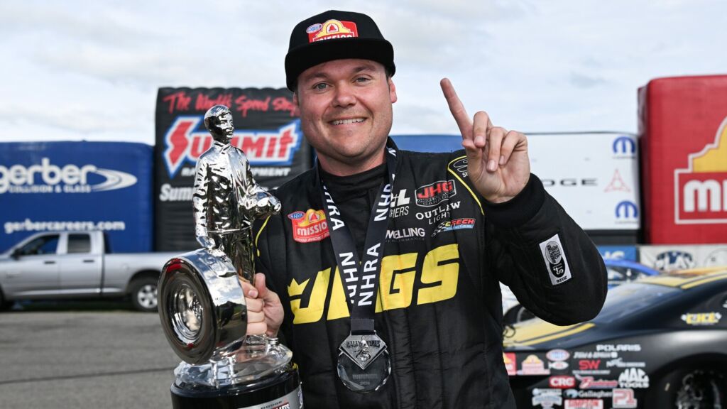 Troy Coughlin Jr. Clinches First Pro Stock Win in 2026 NHRA Countdown 2 Troy Coughlin Jr. celebrates Pro Stock victory at the Great Lakes Nationals