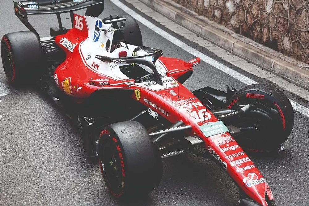 Charles Leclerc Admits McLaren, Red Bull Took Crucial Step Ahead 2 Charles Leclerc battles in Baku as Ferrari trails rivals' upgrade pace