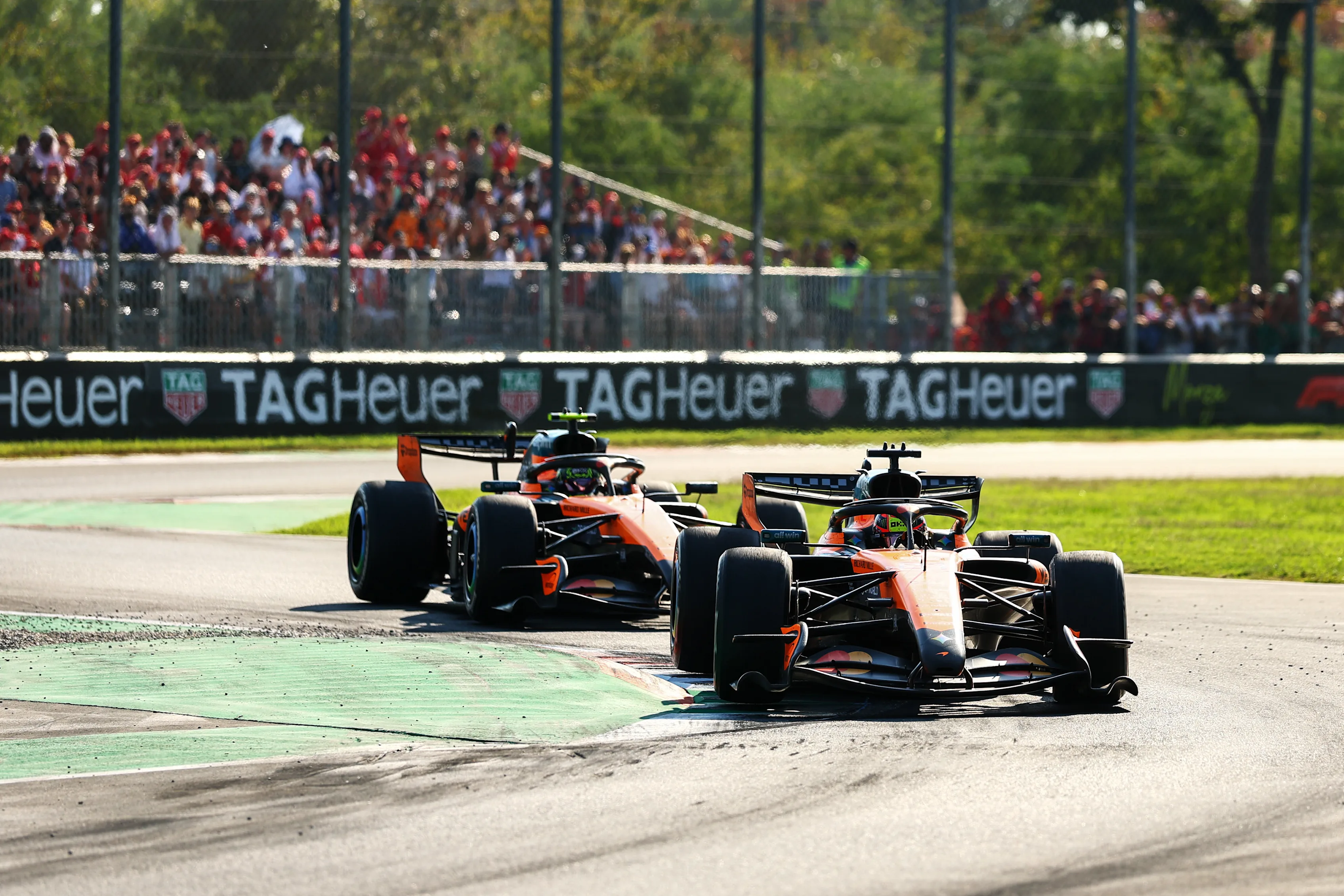 Lando Norris Issues Harsh Verdict After Monza Setback 3 McLaren teammates Lando Norris and Oscar Piastri in action at Monza